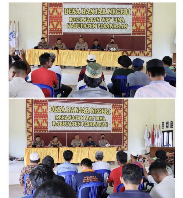 Jumat Curhat Di Banjar Negeri, Polres Pesawaran Tekankan Bahaya Narkoba