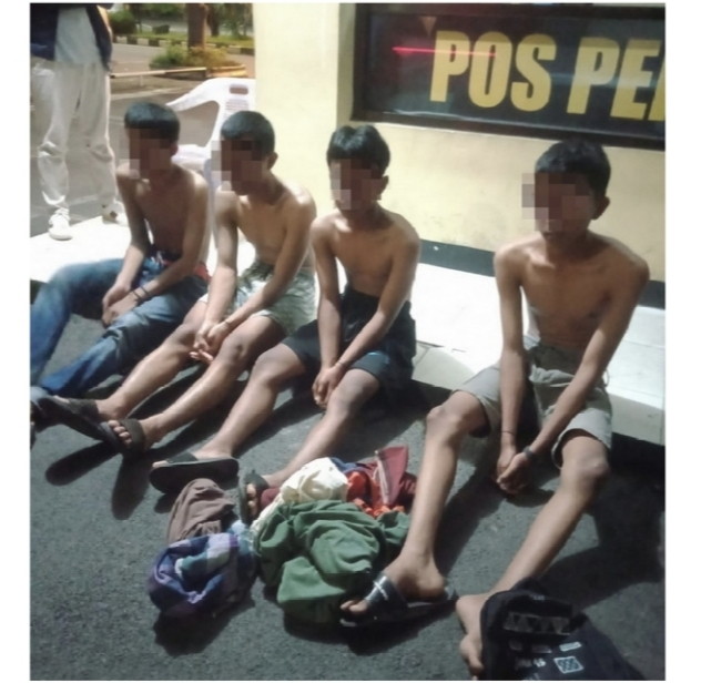 Diduga Hendak Tawuran, Tim Walet Samapta Polresta Bandar Lampung Amankan 7 Orang Remaja Di Dua Lokasi Berbeda