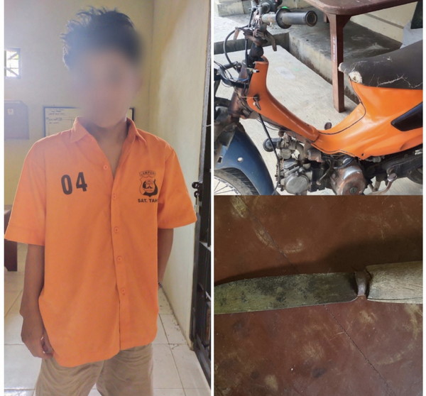 Ketahuan Saat Mencuri, Pelaku Dikejar Dan Diamankan Di Polsek Gedong Tataan Polres Pesawaran