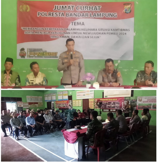 Curhat Kamtibmas, Polresta Bandar Lampung Dengarkan Aspirasi Masyarakat Kelurahan Suka Jawa