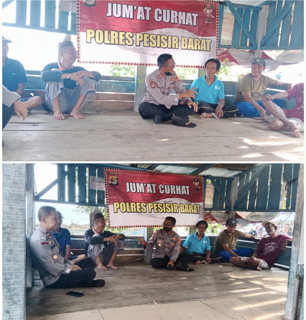 Jumat Curhat Polres Pesisir Barat bersama Masyarakat di TPI Kuala  Stabas
