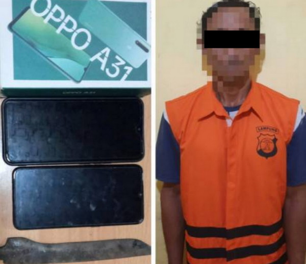 Dongkel jendela, Warga Jati Baru ditangkap Tekab 308 Polsek  Tanjung Bintang.