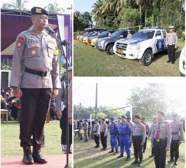 Jelang Event Word Surfing League QS 5000 dan JQS 2023, Polres Pesisir Barat Apel Gelar Pasukan Ops Tuhuk Krakatau 2023