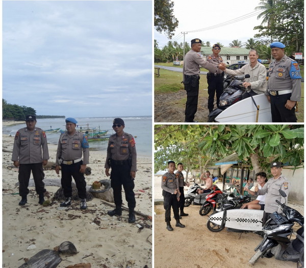 Team gabungan Samapta, Patroli di beberapa titik tourist yang sedang surfing