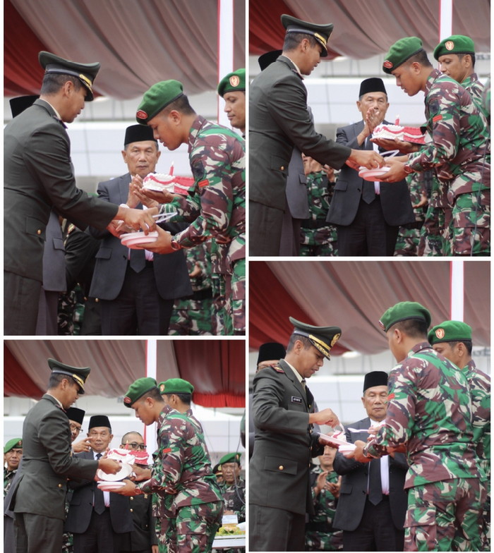 Heboh anggota Kodim 0422 Lambar merangsek ke Podium Upacara Hari Bhayangkara ke -77 Polres Pesibar