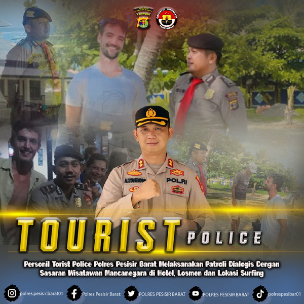 Patroli dialogis Tourist Police Polres Pesisir Barat