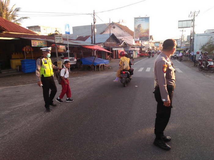 PAM Rawan Pagi Polres Pesisir Barat dan Polsek jajaran
