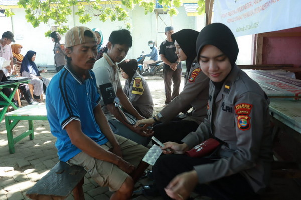 Sambut Hari Jadi Polwan, Polres Lampung Selatan Gelar Bakti Kesehatan