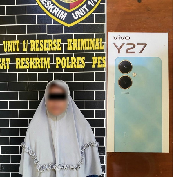 Ibu Rumah Tangga pelaku pencurian Hp ditangkap Tekab 308 Polres Pesawaran