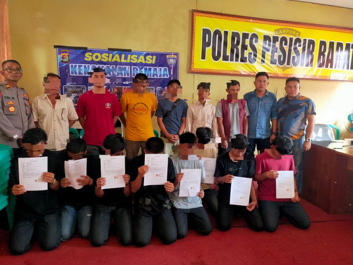 Pemuda yang di amankan waktu KRYD di kembalikan kepada orang tuanya