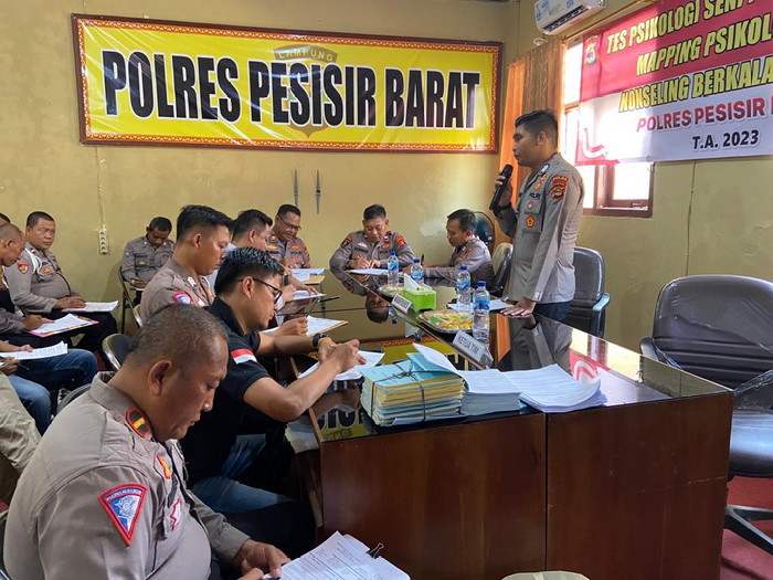Polres Pesisir Barat kedatangan Team Psikologi Polda Lampung