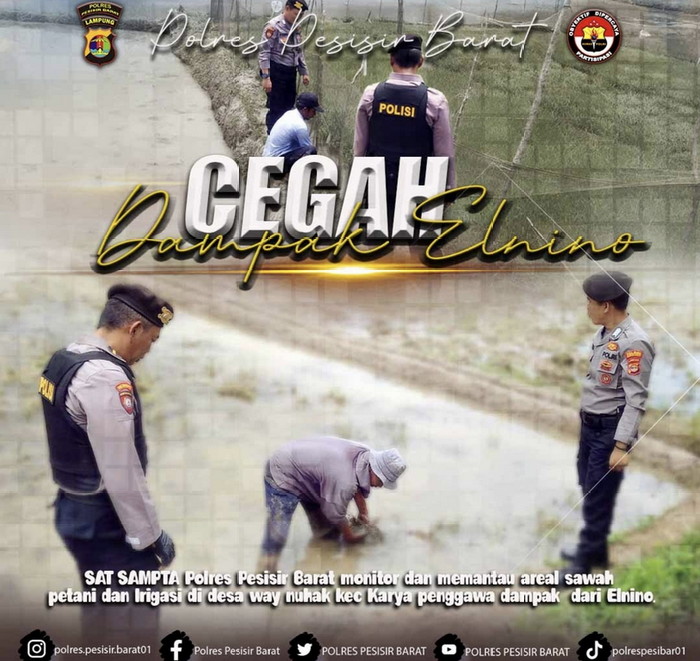 Sat Samapta Polres Pesisir Barat Sampaikan Himbauan Kamtibmas Kepada Para Petani