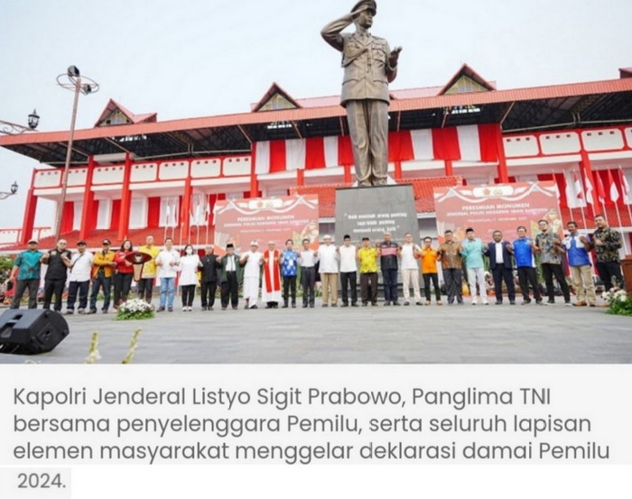 Kapolri Bersama Masyarakat Deklarasi Pemilu Damai 2024