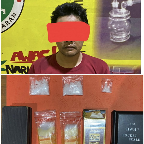 Polres Pesawaran Tangkap Pengedar Sabu dengan Barang Bukti Sabu 10,47 Gram