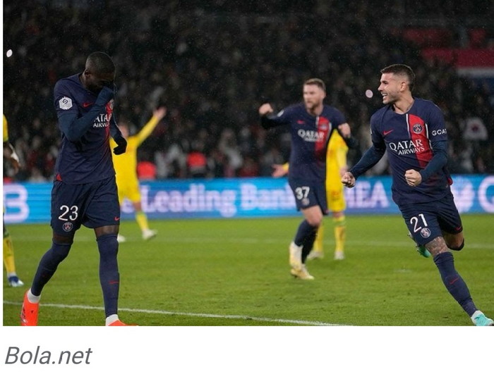 Kalahkan Nantes 1-2, PSG Kokoh di Puncak Liga Prancis