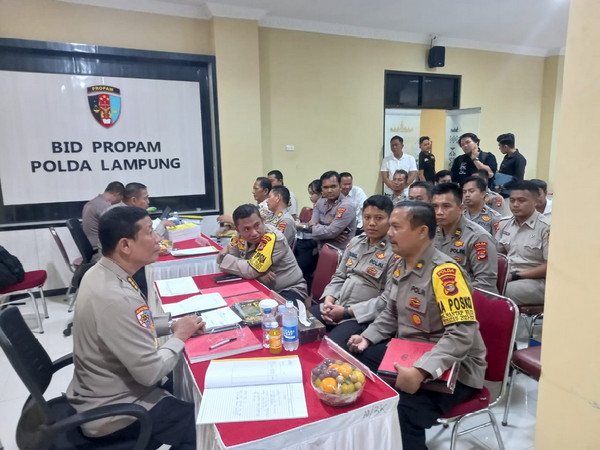 Tim Mabes Polri Awasi Operasi Mantap Brata di Polda Lampung