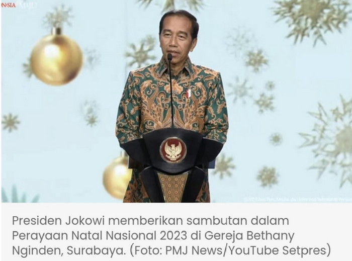 Jokowi Ajak Umat Kristiani Jaga Persatuan Jelang Pemilu 2024