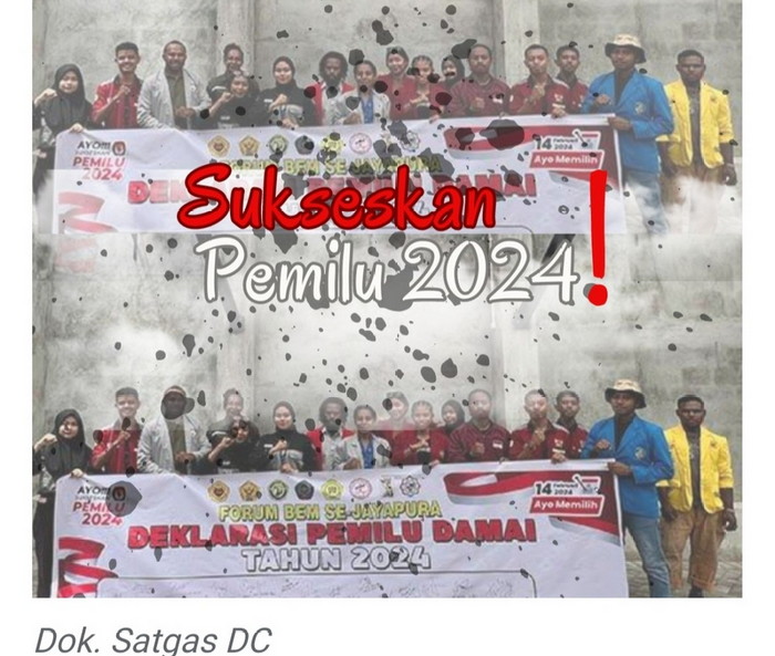 Badan Eksekutif Mahasiswa Nusantara Papua serta BEM se-Jayapura Deklarasi Pemilu Damai 2024