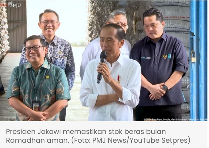 Jokowi Meyakinkan Bahwa Tidak Ada Masalah Terkait Stok Beras Sampai Saat ini.
