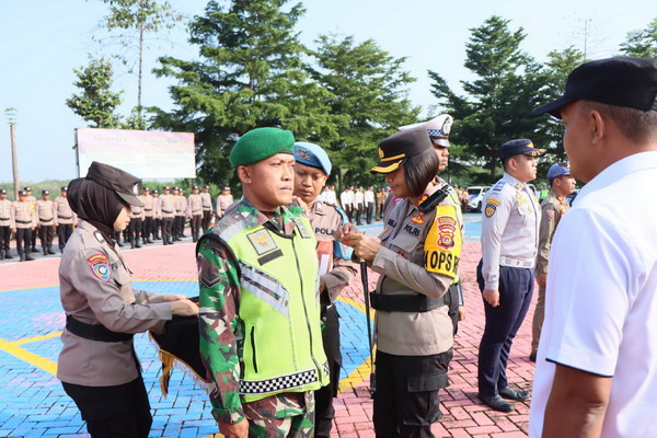 Polres Pesawaran Laksanakan Gelar Pasukan Operasi Ketupat Krakatau 2024, Antisipasi Arus Mudik Lebaran
