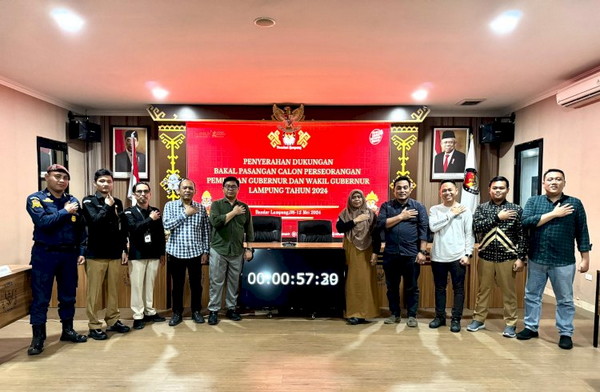 KPU Lampung Nyatakan Nihil Calon Gubernur Jalur Independen di Pilkada 2024