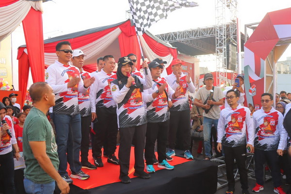 Kapolresta Bandar Lampung Hadiri Peluncuran Maskot dan Launching Maskot Jingle Pilkada Serentak 2024