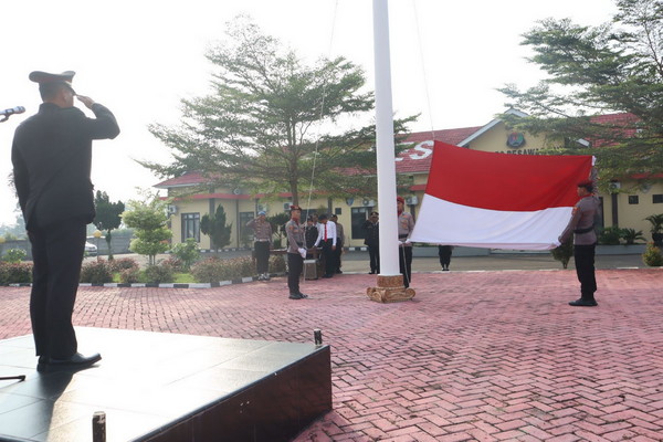 Polres Pesawaran Gelar Upacara Peringati Hari Lahir Pancasila