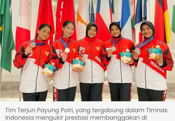 Bangga, Tim Terjun Payung Polri Ukir Prestasi di Kejuaraan Internasional