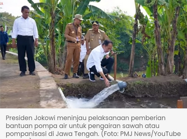 Antisipasi Kekeringan, Jokowi Beri Bantuan Pompanisasi di Jateng