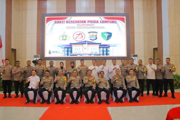 Polda Lampung Gelar Bakti Kesehatan dalam Rangka Hari Bhayangkara ke-78
