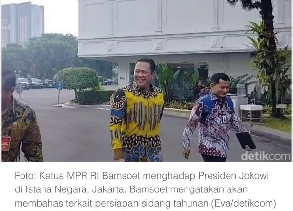 Bamsoet Menghadap Jokowi di Istana, Lapor Persiapan Sidang Tahunan