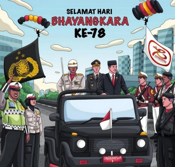 Jokowi Ucapkan HUT Bhayangkara Ke-78, Minta Polisi Layani Masyarakat Sepenuh Hati