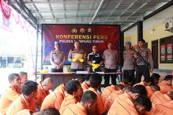 Operasi Antik Polres Lampung Timur Selesai, 29 Tersangka Berhasil Diamankan