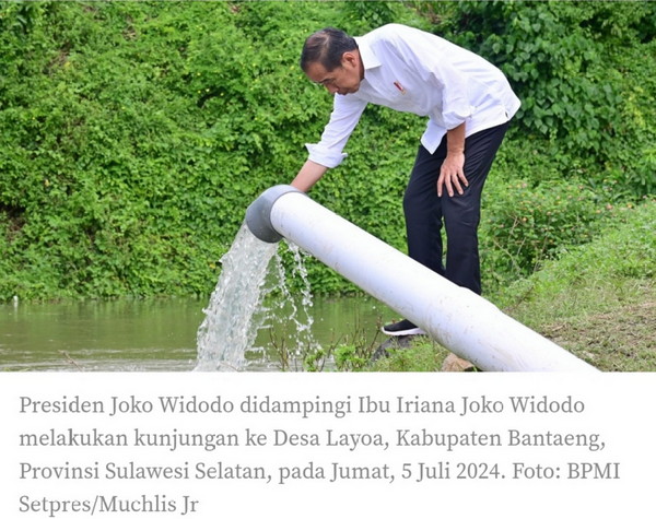 Tinjau Pompanisasi di Bantaeng, Presiden: Tingkatkan Produktivitas Pertanian dan Antisipasi Kekeringan