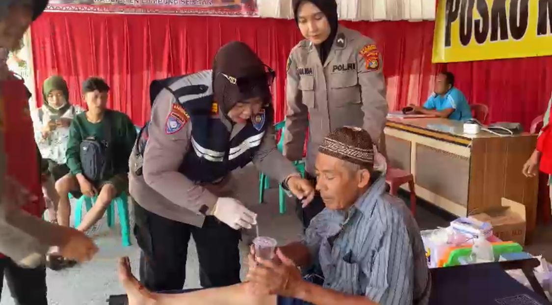 Sigap, tanggap, Tim Posko Kesehatan Polres Lampung Selatan
