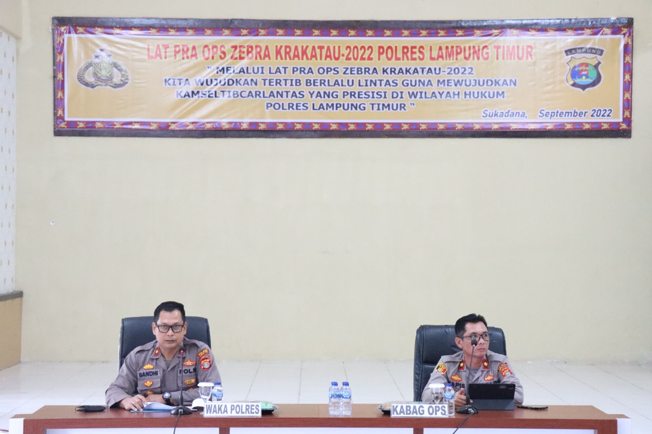Polres Lampung Timur Gelar Lat Pra Ops Zebra Krakatu 2022