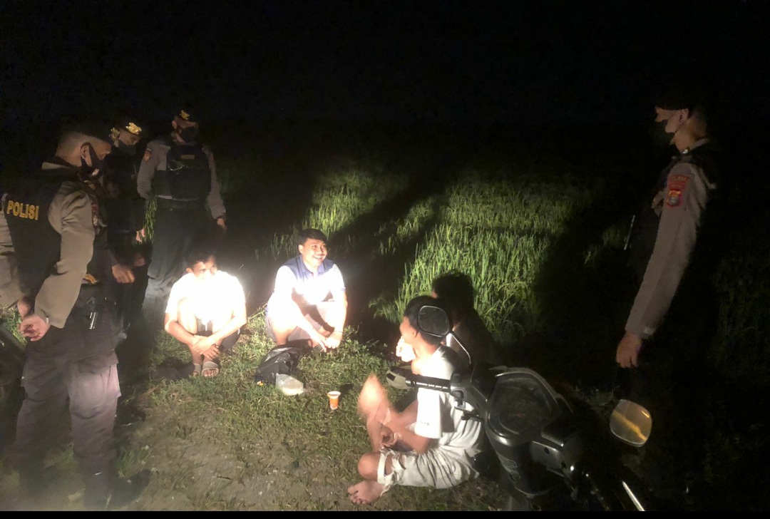 Sejumlah Remaja Pesta miras Diamankan Unit Patroli Sat Samapta Res Pringsewu