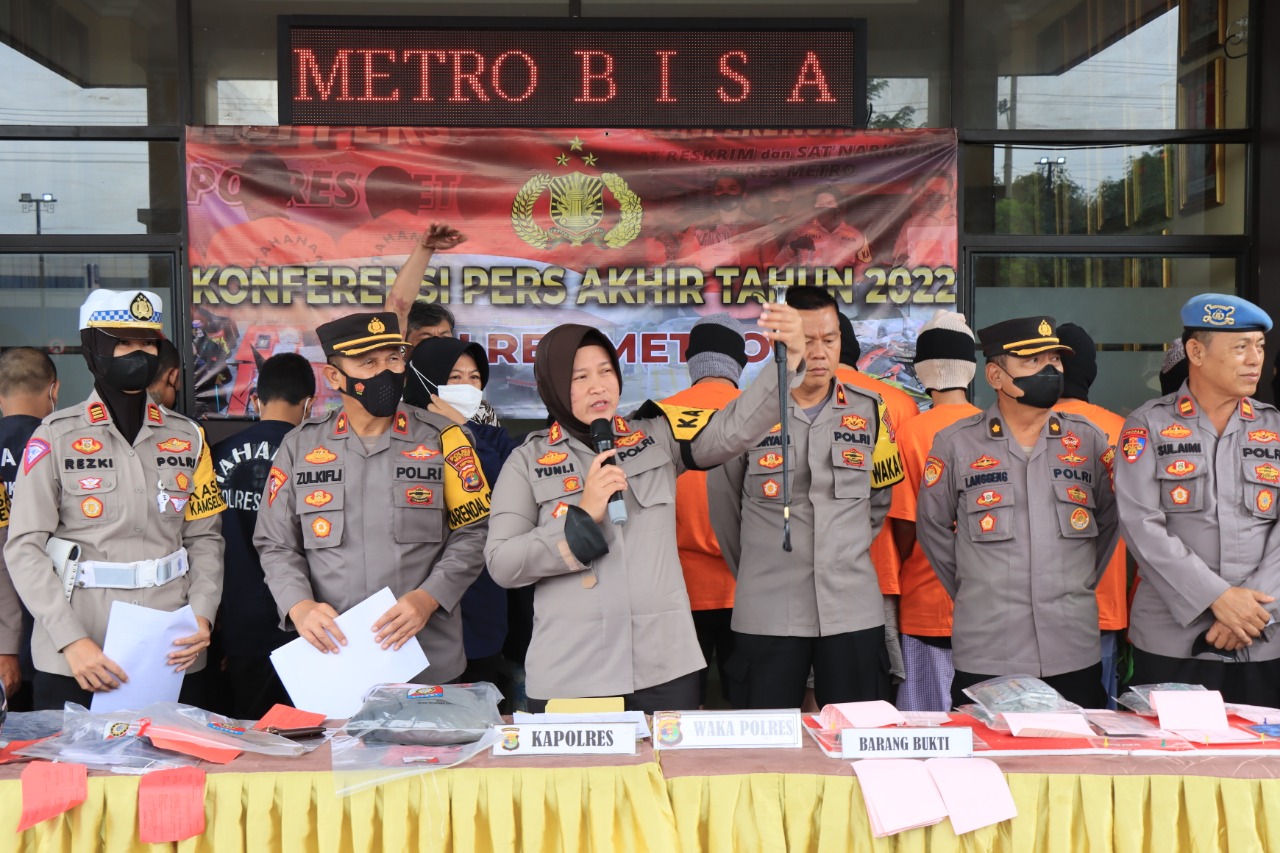 Polres Metro Gelar Konferensi pers Akhir Tahun 2022