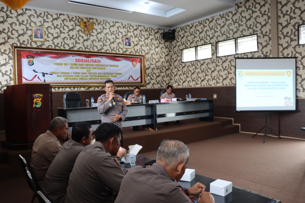 Tentang HAM, Polres Lampung Selatan sosialisasikan Perkap no 1 Tahun 2009 dan Perkap nomor 8 Tahun 2009