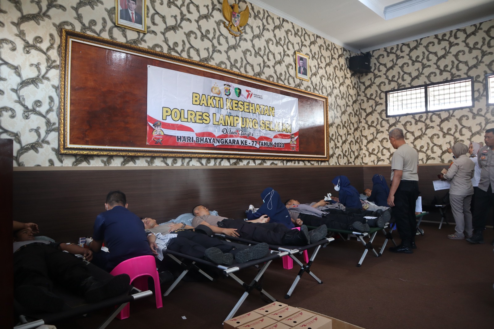 Bhakti Kesehatan Donor Darah Polres Lampung Selatan