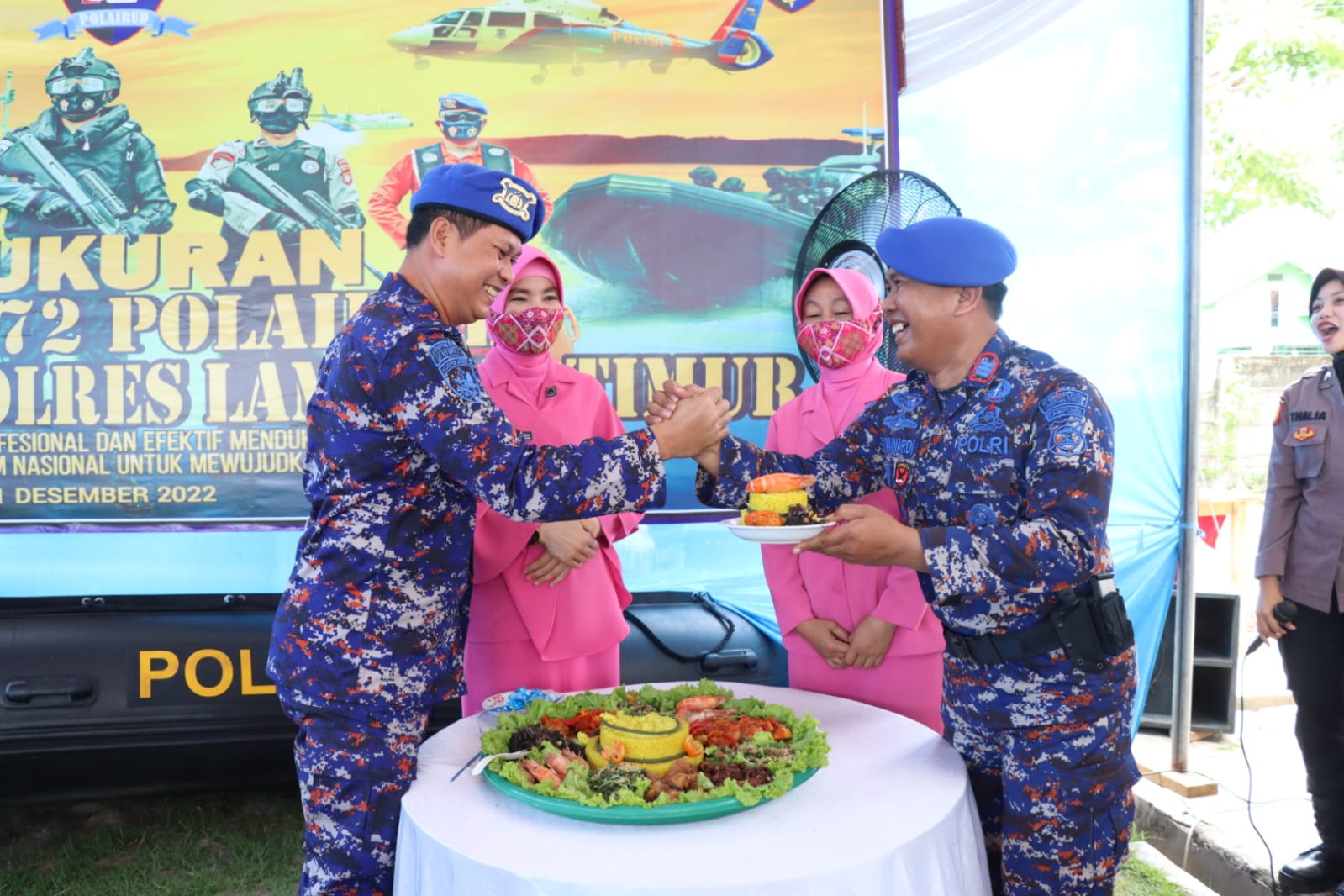 HUT ke-72, Satpolairud Polres Lamtim Syukuran bersama Tokoh Masyarakat