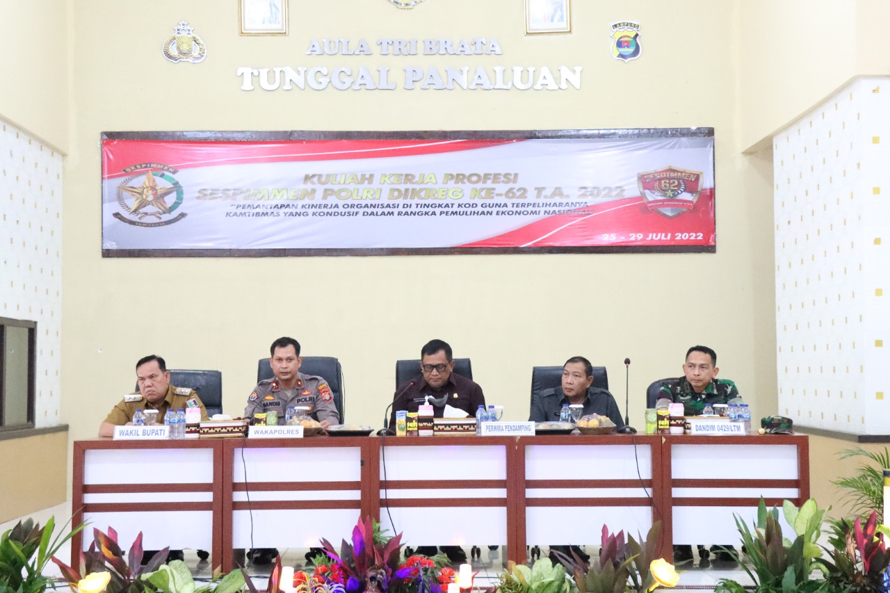 Mahasiswa Sespimmen Polri Dikreg ke-62 TA.2022 KKP ke Polres Lamtim
