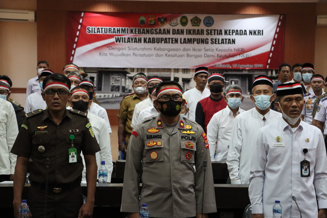 Polres Lampung Selatan Silahturahmi dan dukung Ikrar Setia Kelompak Khilafatul Muslimin kepada NKRI