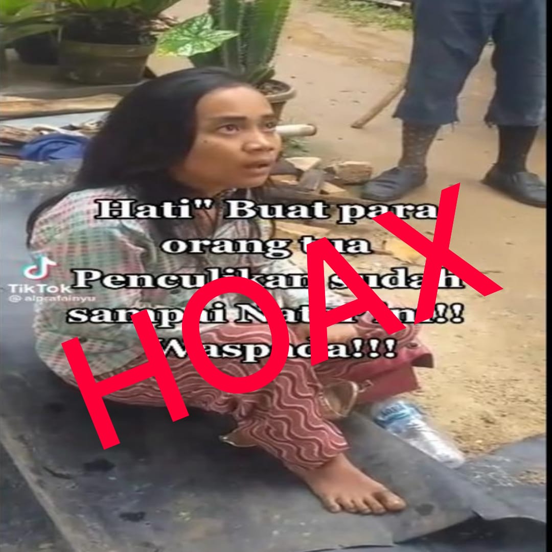 Hoax Video percobaan penculikan anak Natar Lamsel. Polsek Natar : Wanita ini alami depresi.