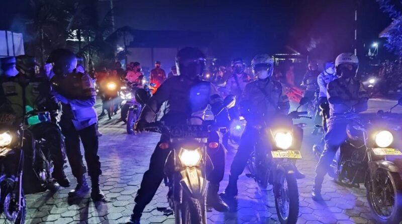 Ciptakan Kondisifitas, Polres Lampung Tengah Gelar Patroli Skala Besar