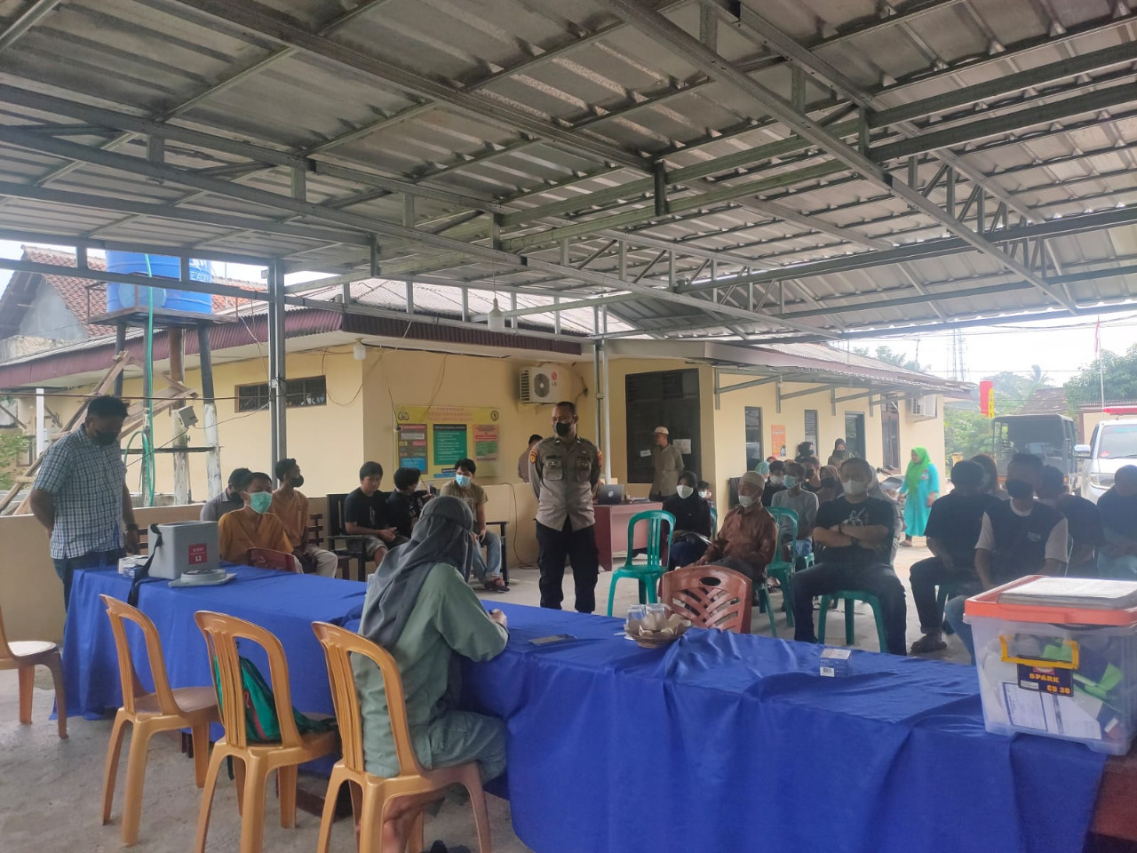 Cegah Covid 19, Polsek Tanjung Bintang Gelar Gerai Vaksin Siapkan 300 Dosis