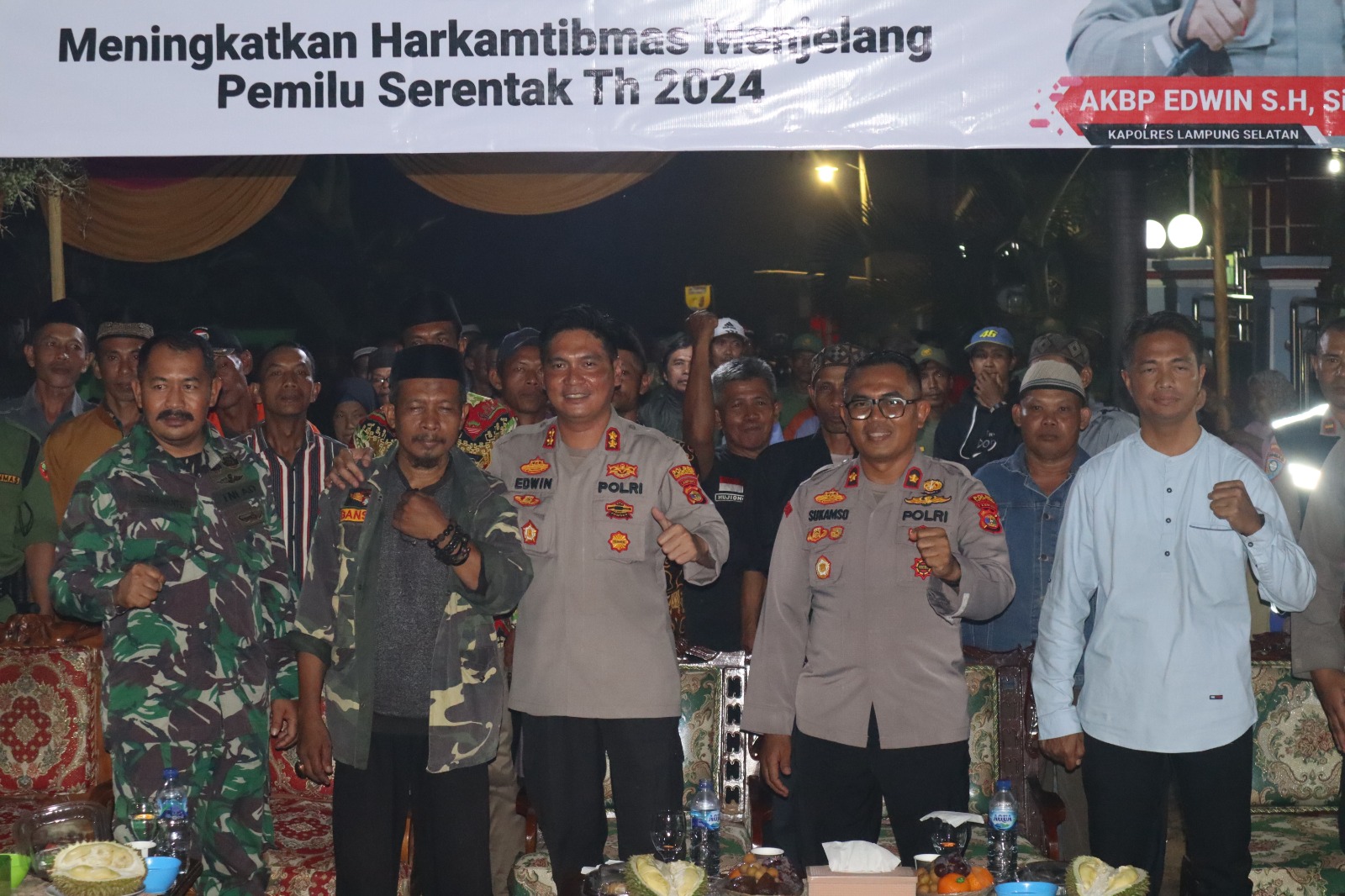 Pantau Lomba Satkamling di Desa Kelaten, Kapolres Lamsel: Operasional Satkamling Paling Penting