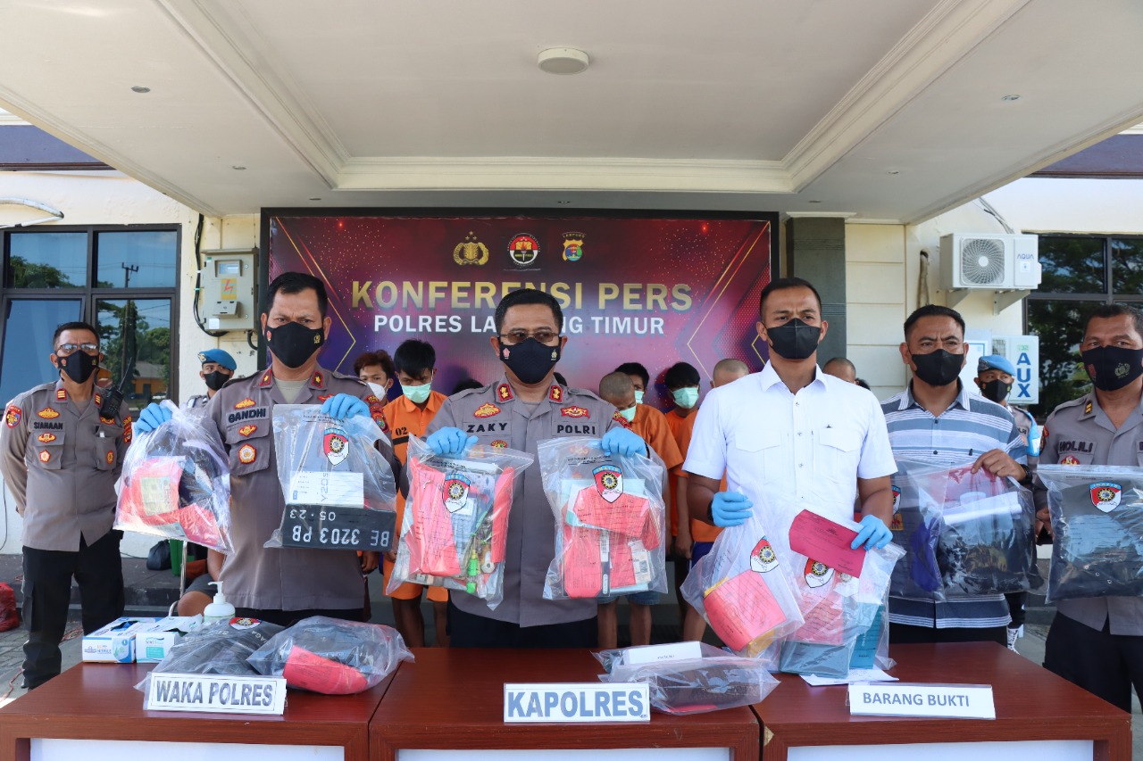 Dalam Kurun Waktu 1 Bulan, Polres Lampung Timur Berhasil Ungkap 27 Kasus C3 Dan 1 Kasus Keterangan Palsu