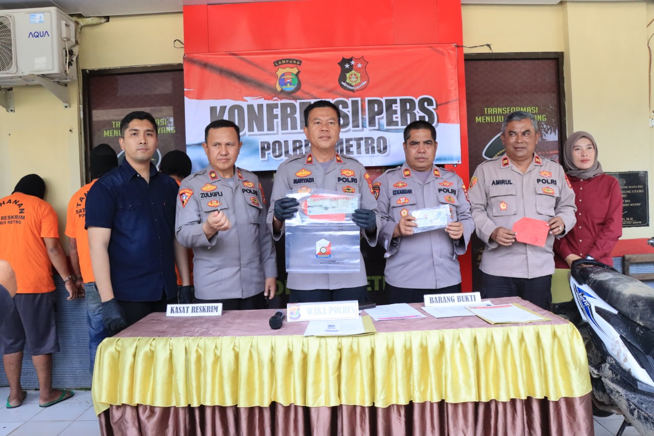 Kurang Dari 6 Jam Beraksi, 2 Pelaku Curanmor Berhasil Di Amankan Oleh Tekab 308 Presisi Polres Metro
