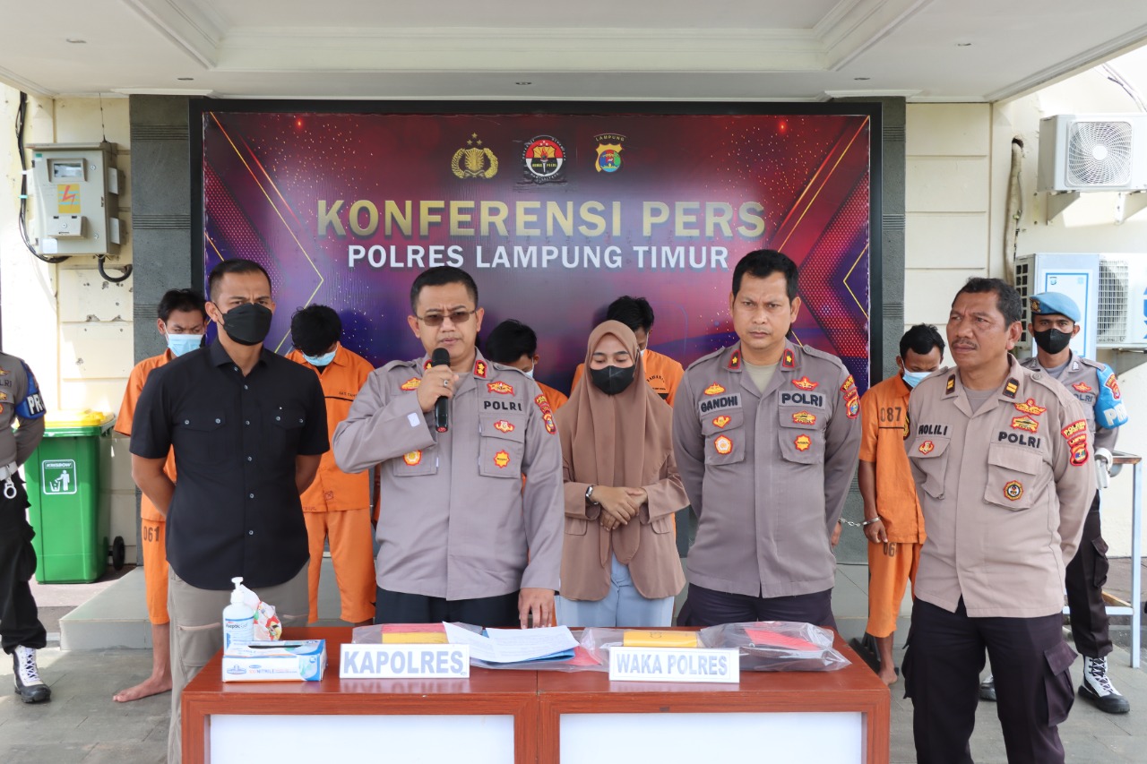 Dalam Sepekan Polres Lampung Timur Berhasil Ungkap 3 Kasus Curas, 1 Kasus Curanmor dan 1 Kasus Pemerasan